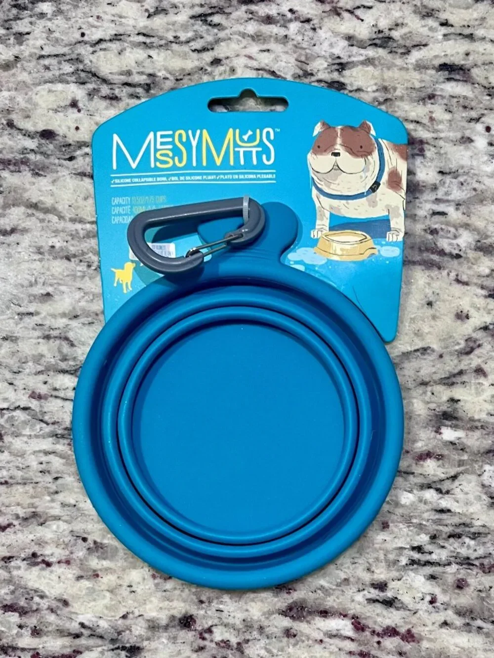 Messy Mutts Silicone Collapsible Travel Dog Bowl